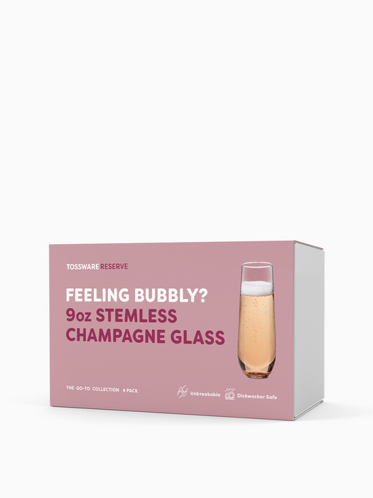 RESERVE 9oz Stemless Champagne Tritan™ Copolyester Glass