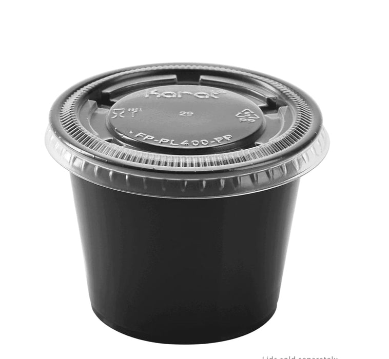 5.5 oz Portion Cups,  PP Plastic, Black - 2,500 pcs