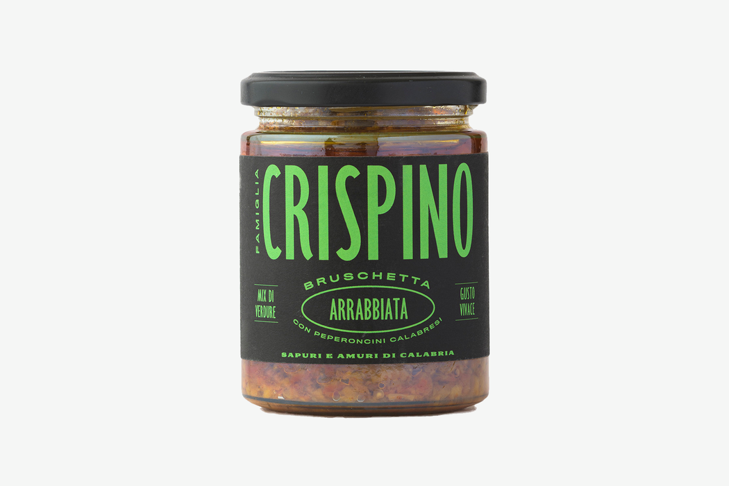 Famiglia Crispino Spicy Arrabbiata Bruschetta Spread — Hot Pepper Italian Antipasto