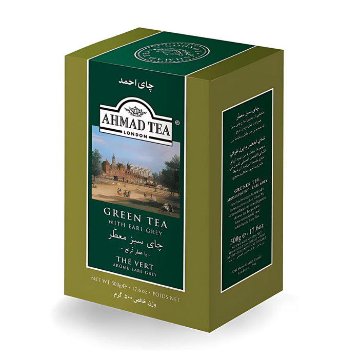 Ahmad Green Tea With Earl Grey Loose Leaf in Paper Carton 17.6oz/500g