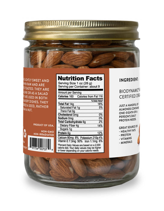 Almonds, Certified Organic - 9 oz