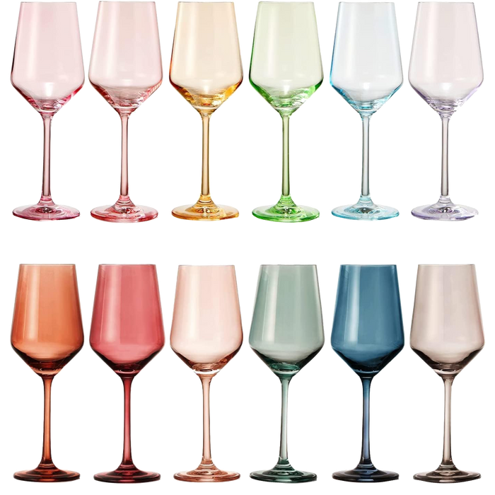 Make Your Own Set Wine Glass SINGLE, Large 12 oz (Midnight Blue)