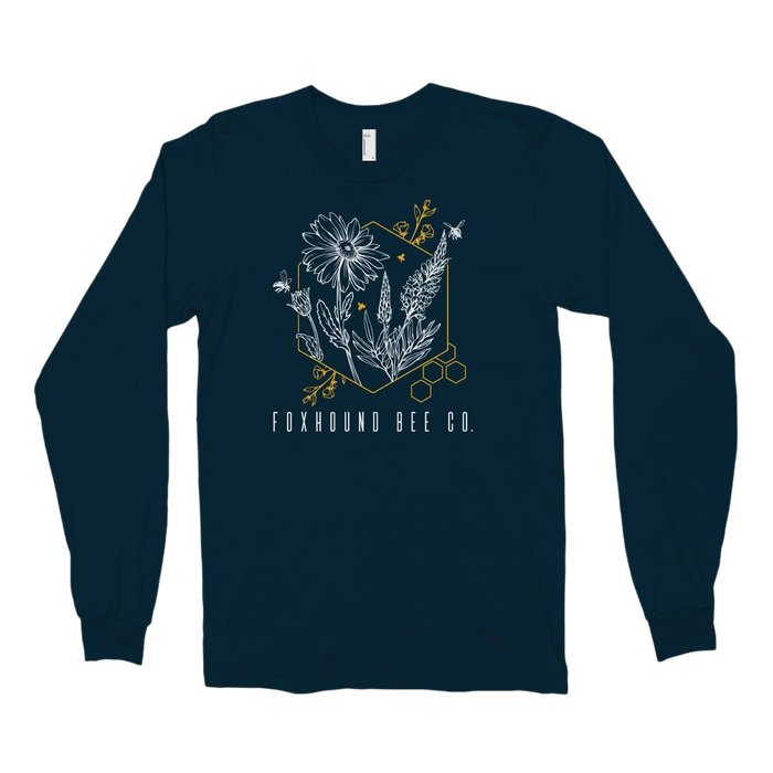 Abstract Flower Long Sleeve Tee Shirt