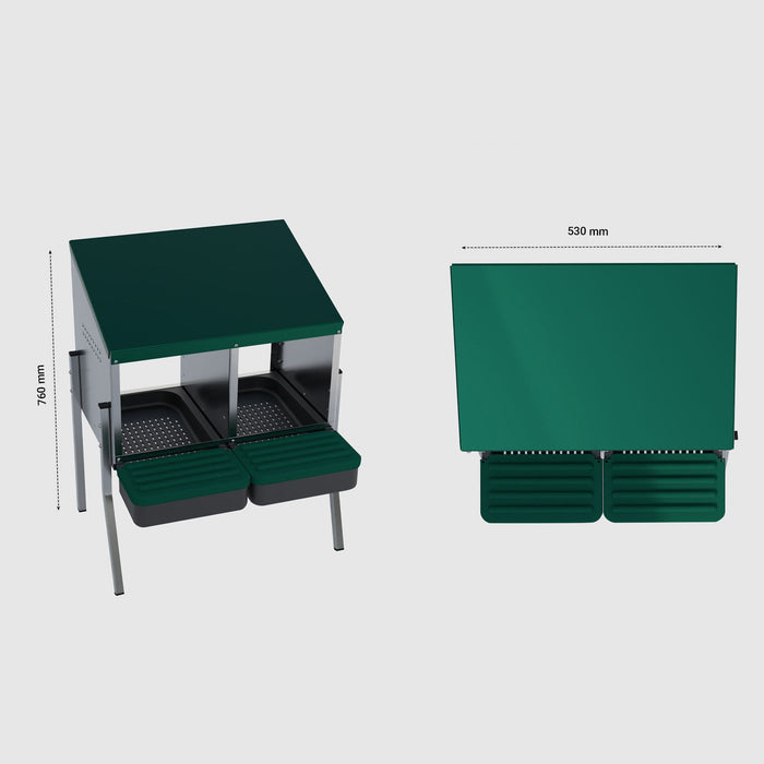 EggHouse Galvanized Nesting Box (Up to 20 Birds)
