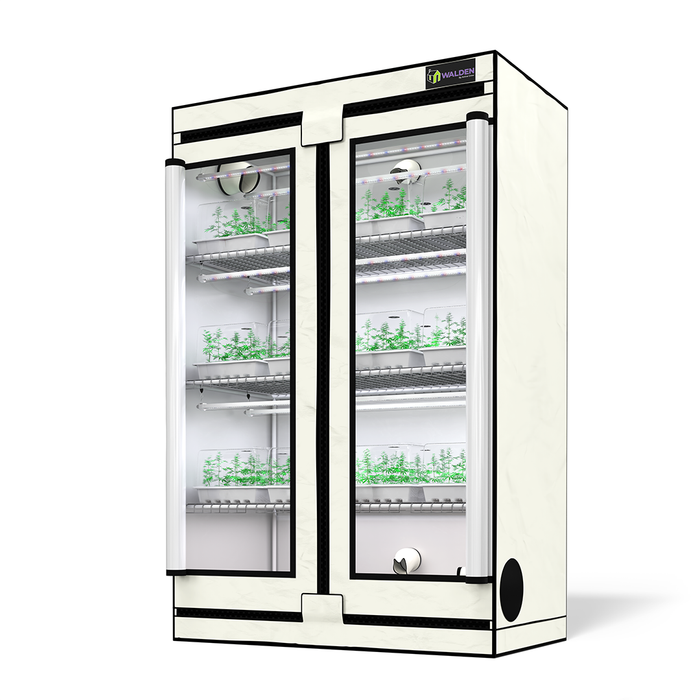 Clones & Cuttings 3-Tier Walden White LED Grow Tent Kit