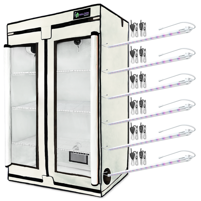 Clones & Cuttings 3-Tier Walden White LED Grow Tent Kit