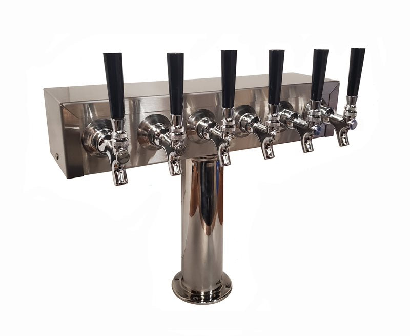 American style Box T Tower with 3" pedestal, Air Cooled, 4-8 Faucets