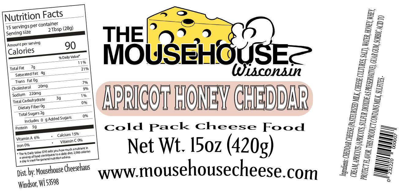 Apricot Honey Cheddar Spread, 15 oz