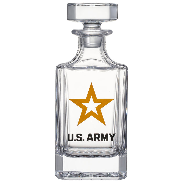 Army Whiskey Decanter Gift Set | 730mL Decanter 2 Whiskey Glass | Military Gifts for Loved Ones Serving For Our Country - Army, Navy, Airforce - Father's Day, Birthday, Housewarming - Men, Dad, Him