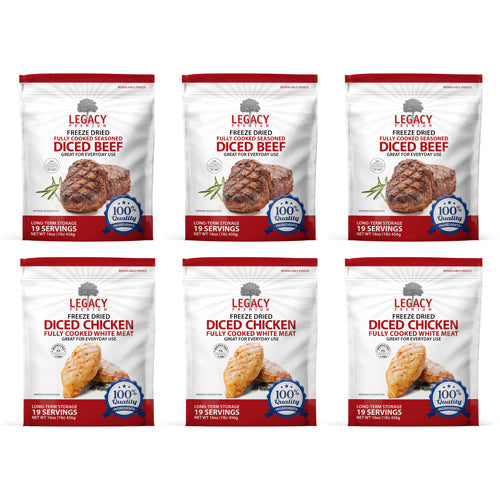 Assorted 100% USDA Freeze Dried Meat Package