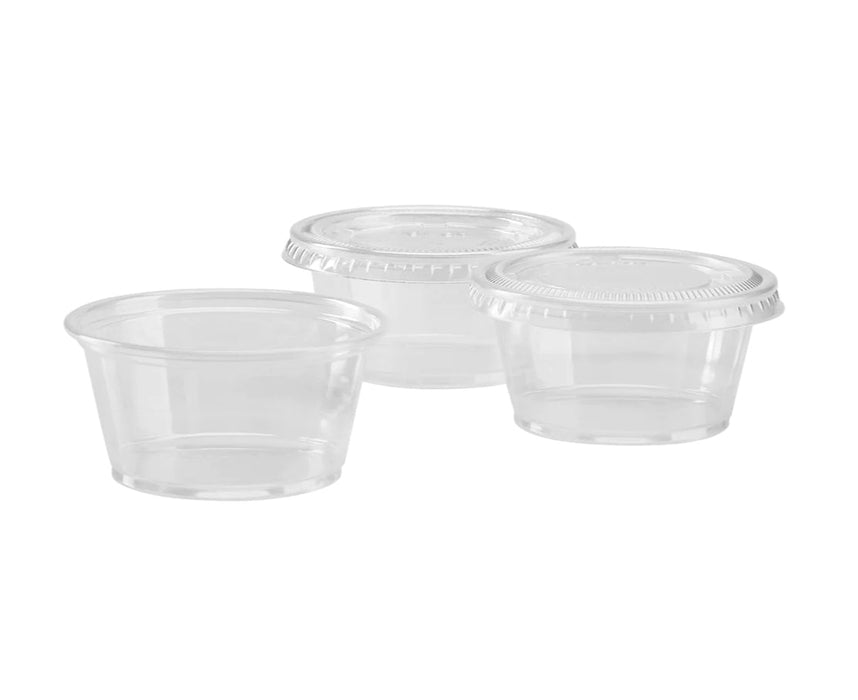 3.25 oz Portion Cups, PP Plastic,  Clear - 2,500 pcs