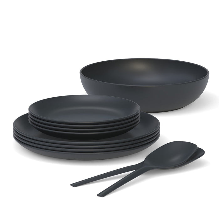 11" Round Dinner Plate Set of 4 - Black