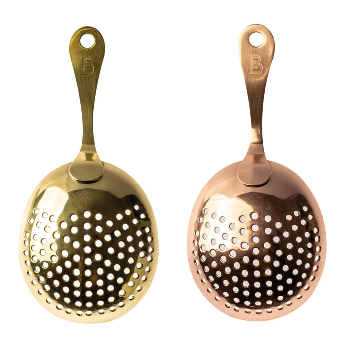 Solid Copper and Brass Julep Strainers