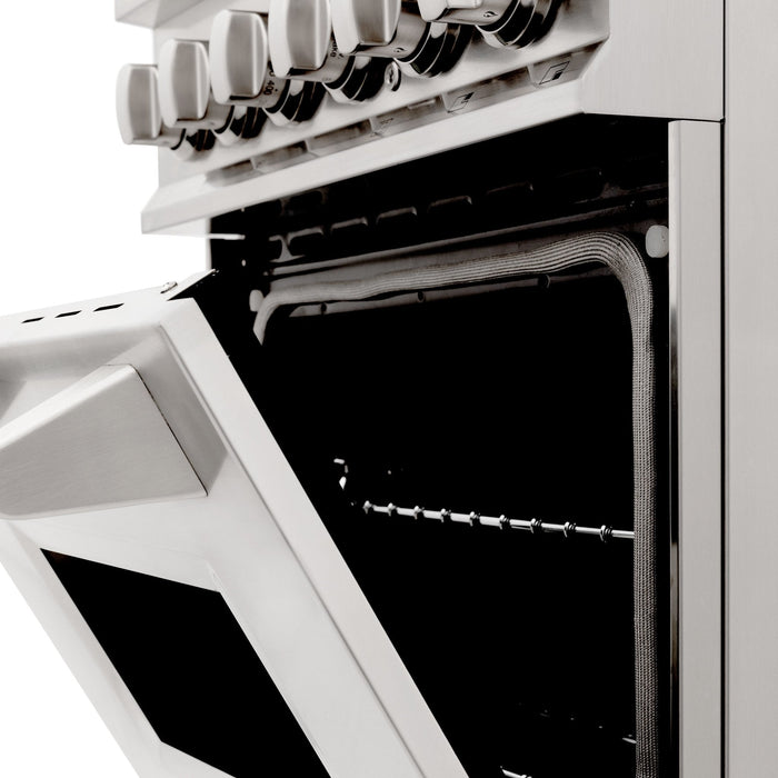 ZLINE 24" Professional Dual Fuel Range, Black Matte door, RA-BLM-24