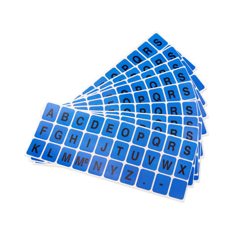 Color Alphabet Labels: A-Z - 1" x 3/4": 10 sheets of single color per pack