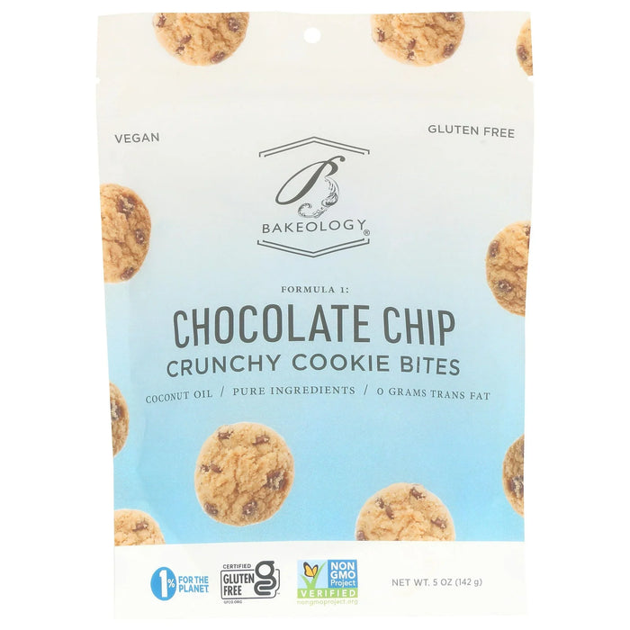Bakeology Dairy-Free Gluten-Free Chocolate Cookie Bites, Kosher, 5 oz (Pack of 8)