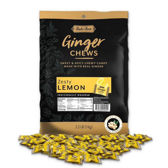 Balis Best Lemon Ginger Chews Bulk Bag