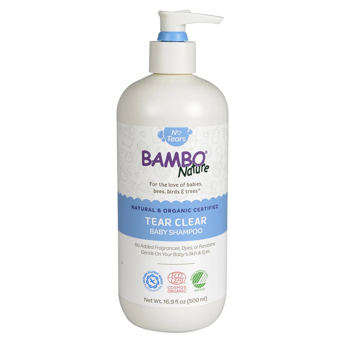 Bambo Nature Baby Shampoo - Tear-Free, 16.9 oz (Pack of 6) - Gentle Cleansing, Organic .