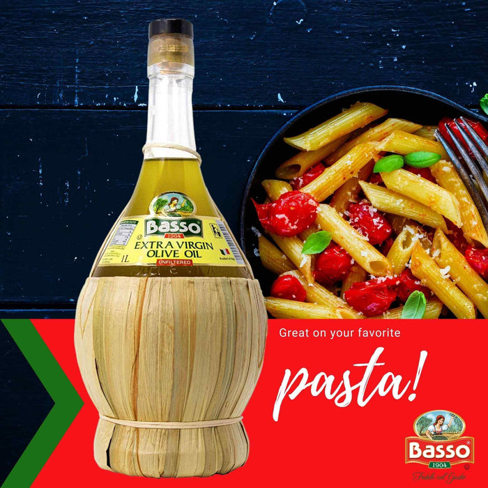 Basso 1904 Unfiltered “First Cold Pressed” Extra Virgin Olive Oil – 1 L (33.8 fl oz)