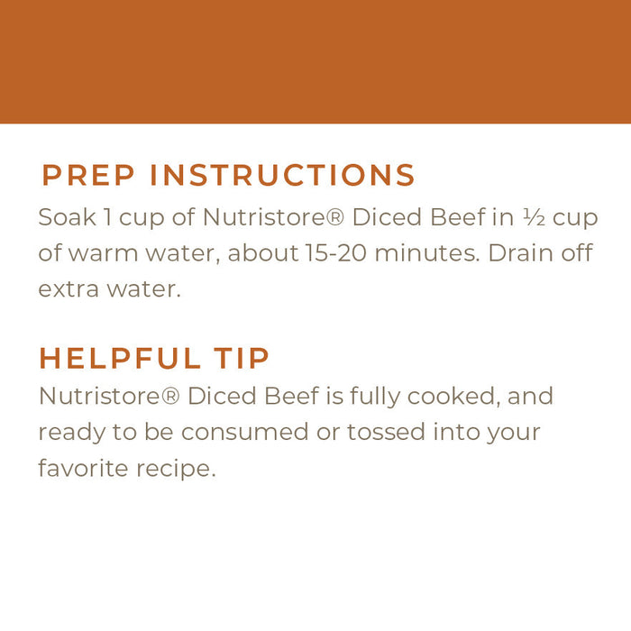 Beef Dices Freeze Dried - #10 Can