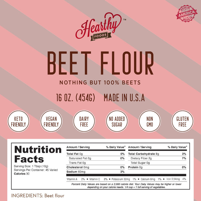 Beet Root Flour - Superfood Rich in Polyphenols