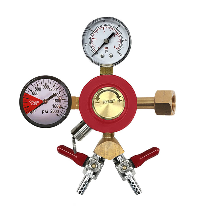 Bev Rite  CO2 Regulator , Double Gauge - Dual Output