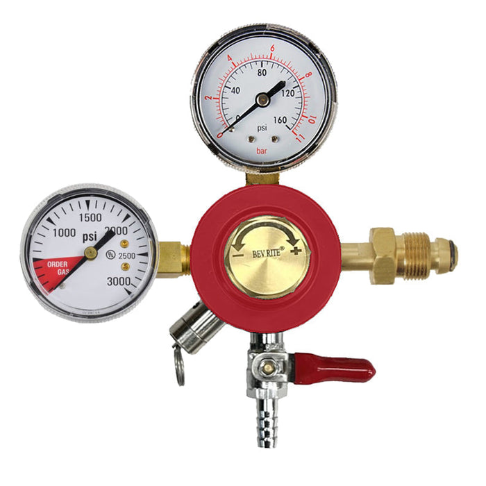 Bev Rite High Pressure Nitrogen Regulator - Double Gauge