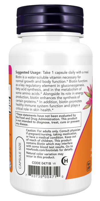Biotin 5,000 mcg Veg Capsules