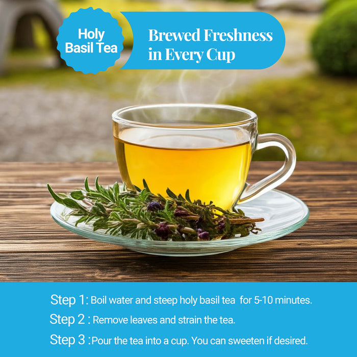 Akshit Dried Tulsi / Holy Basil Leaves | Tulsi Tea | Holy Basil Tea-2.6oz