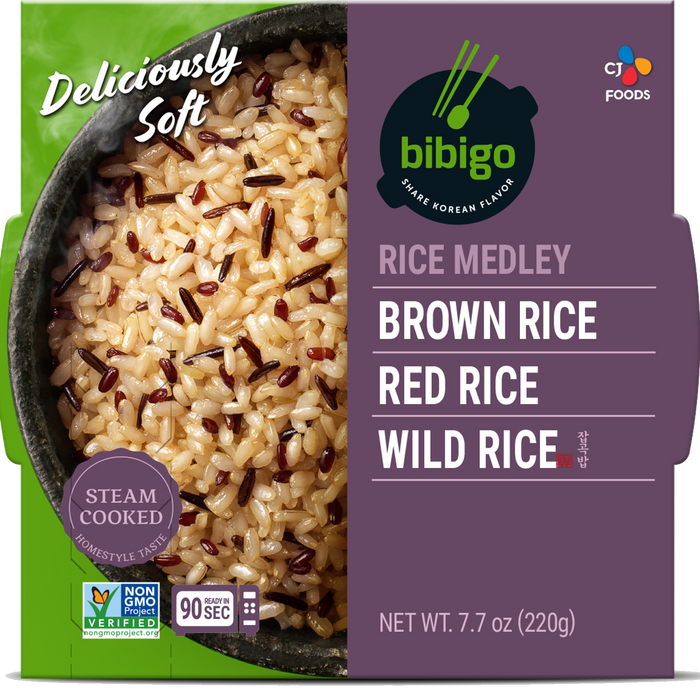 Bibigo - Rice Medley Brn Wild Gar (Pack of 6-7.7 Oz)