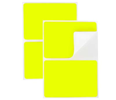 2" x 3" Removable Color-Code Rectangular Labels: 150/Pack