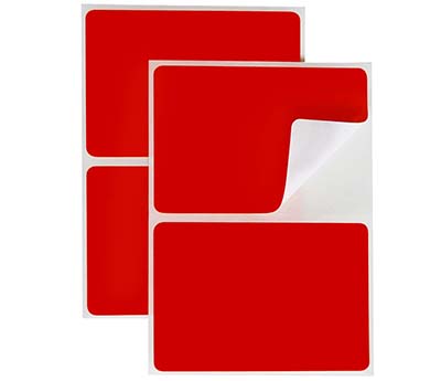 2" x 3" Removable Color-Code Rectangular Labels: 150/Pack