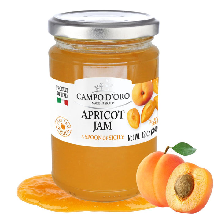 Campo D'Oro, Sicilian Apricot Jam, 12 oz (340g)