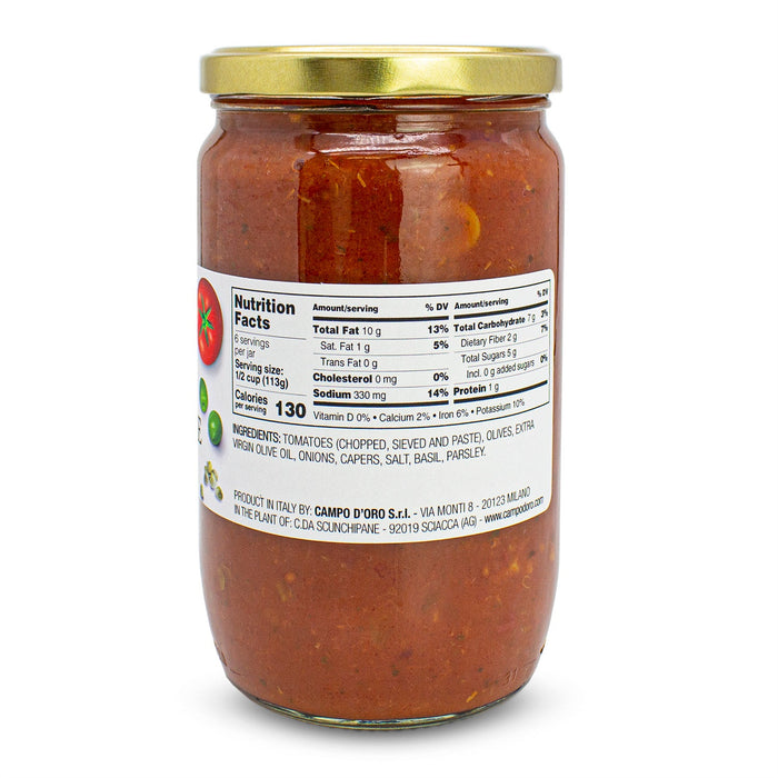 Campo D'Oro, Puttanesca Tomato Sauce, 24 oz