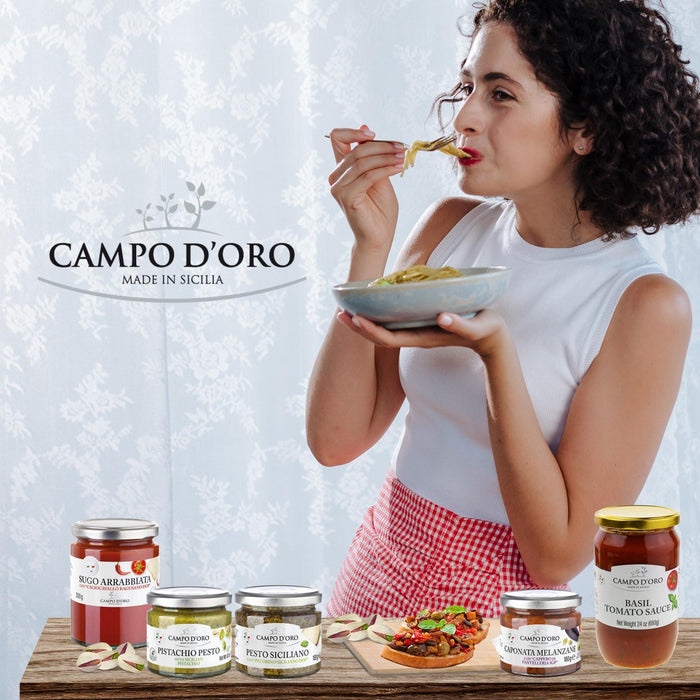 Campo D'Oro, Red Pesto Sauce, Sundried Tomato Pesto, 6.35 0oz