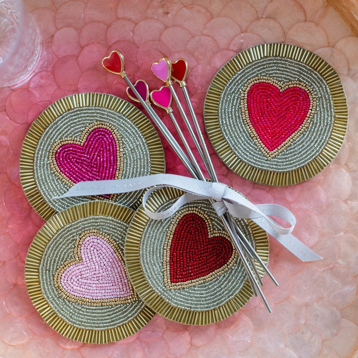 Heart coasters
