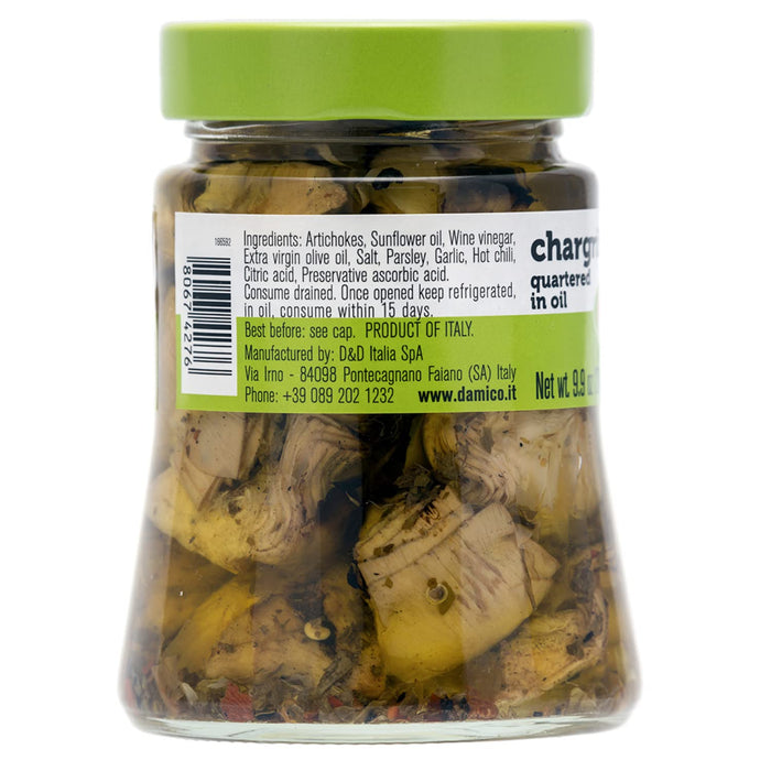 Fratelli D'Amico, Chargrilled Artichokes Quartered in Oil, 9.9oz (280g)