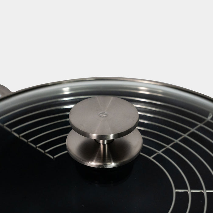 CHD Nonstick 12.5" Wok with Glass Lid