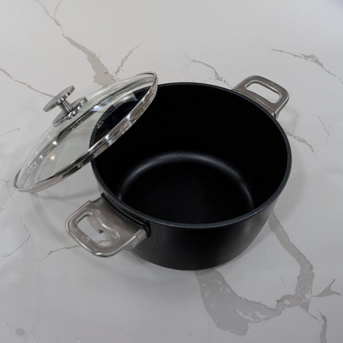 CXD DOU Ceramic Nonstick Stock Pot with Glass Lid
