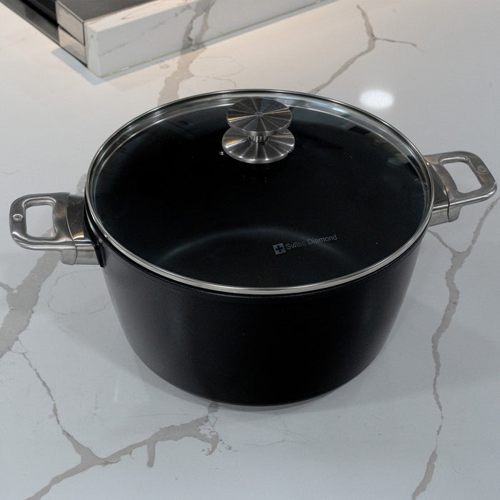 CHD Nonstick Stock Pot with Glass Lid