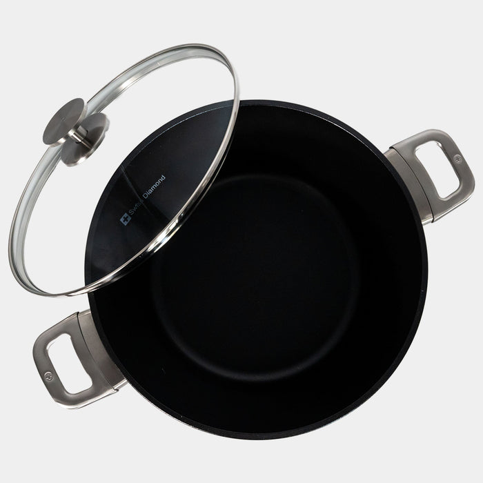 CHD Nonstick Stock Pot with Glass Lid
