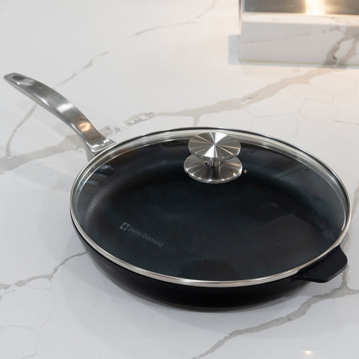 CHD Nonstick Fry Pan with Glass Lid