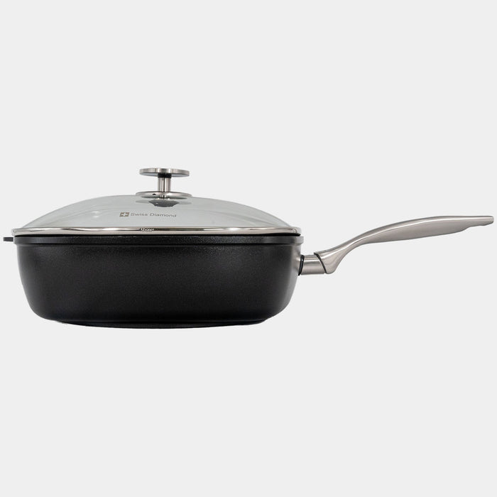 CHD Nonstick 11" x 11" Square Saute Pan with Glass Lid