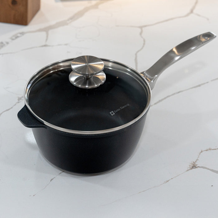 CXD DOU Ceramic Nonstick Saucepan with Glass Lid