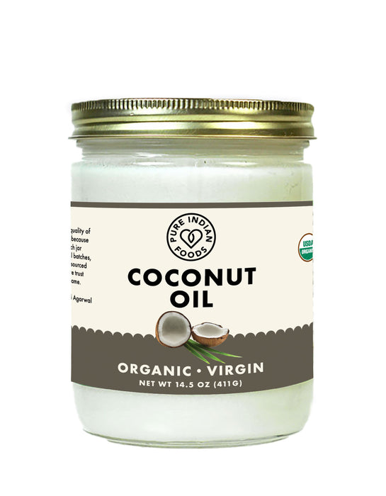 Coconut Oil 14.5 oz, Virgin & Certified Organic