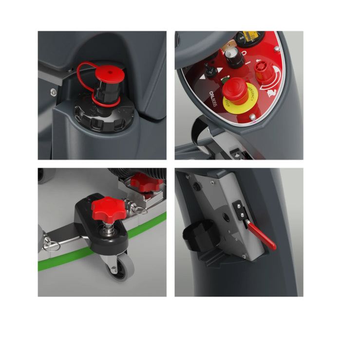 NaceCare CRL 2128/50T 28″ Compact Ride-On Scrubber – 1 NX1K Battery - 916888