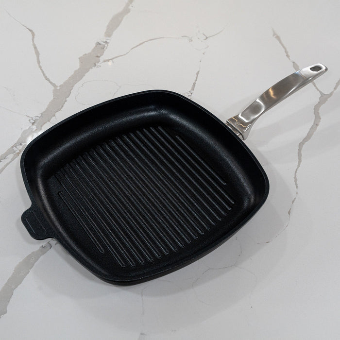 CXD DOU Ceramic Nonstick Square Grill Pan - 11" x 11" (28 cm x 28 cm)