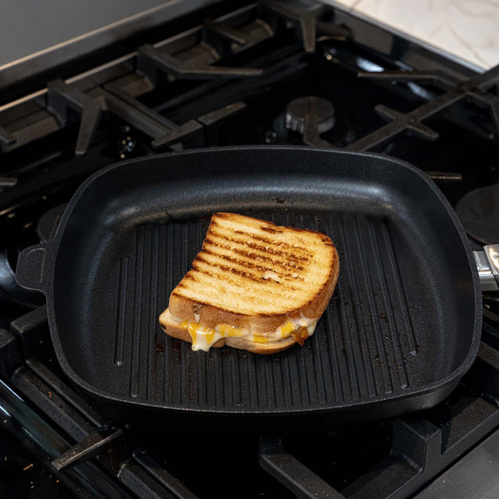 CXD DOU Ceramic Nonstick Square Grill Pan - 11" x 11" (28 cm x 28 cm)