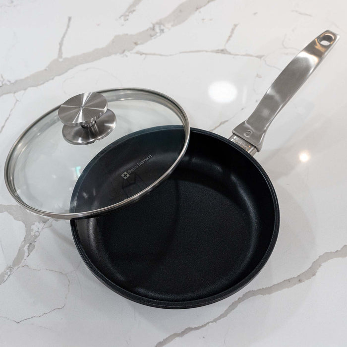 CXD DOU Ceramic Nonstick Fry Pan with Glass Lid