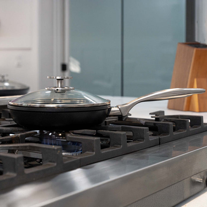 CXD DOU Ceramic Nonstick Fry Pan with Glass Lid